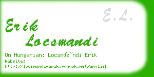 erik locsmandi business card